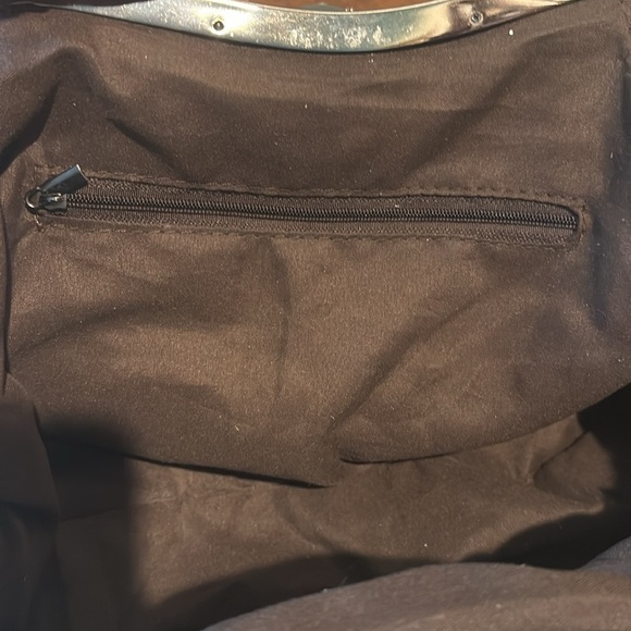 Distressed Denim shoulder bag Crossbody bag clutch rhinestone butterfly clasp - Picture 16 of 17